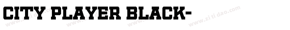 City Player Black字体转换